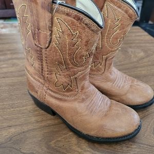 Size 7 real leather toddler cowboy boots